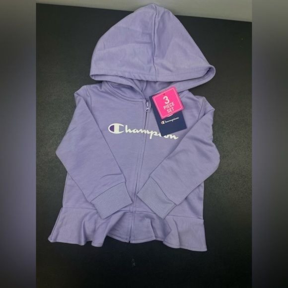 3-PCS~CHAMPION GIRL HEAVYWEIGHT TODDLER SET 2T - Picture 3 of 13